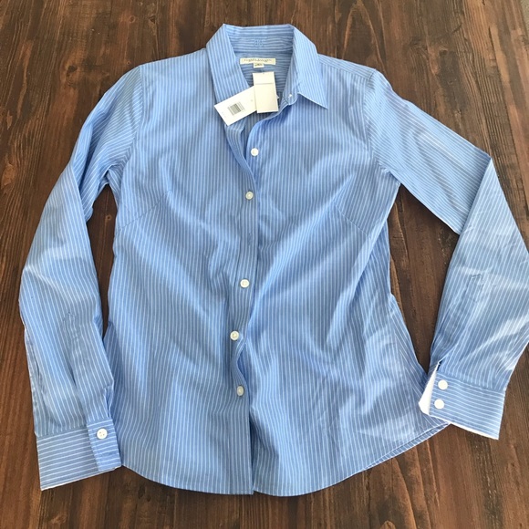 Banana Republic Tops - Banana Republic Fitted Pinstripe Dress Shirt